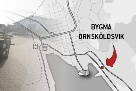 Kartbild p&#229; Bygma &#214;rnsk&#246;ldsvik